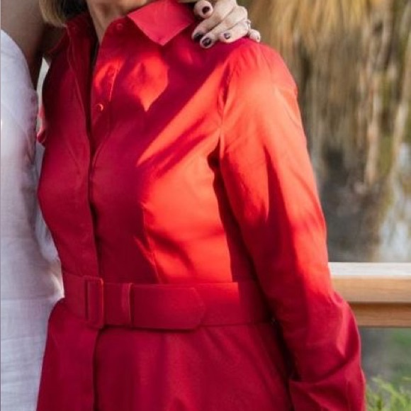 Carolina Herrera Red Dress - Picture 1 of 6